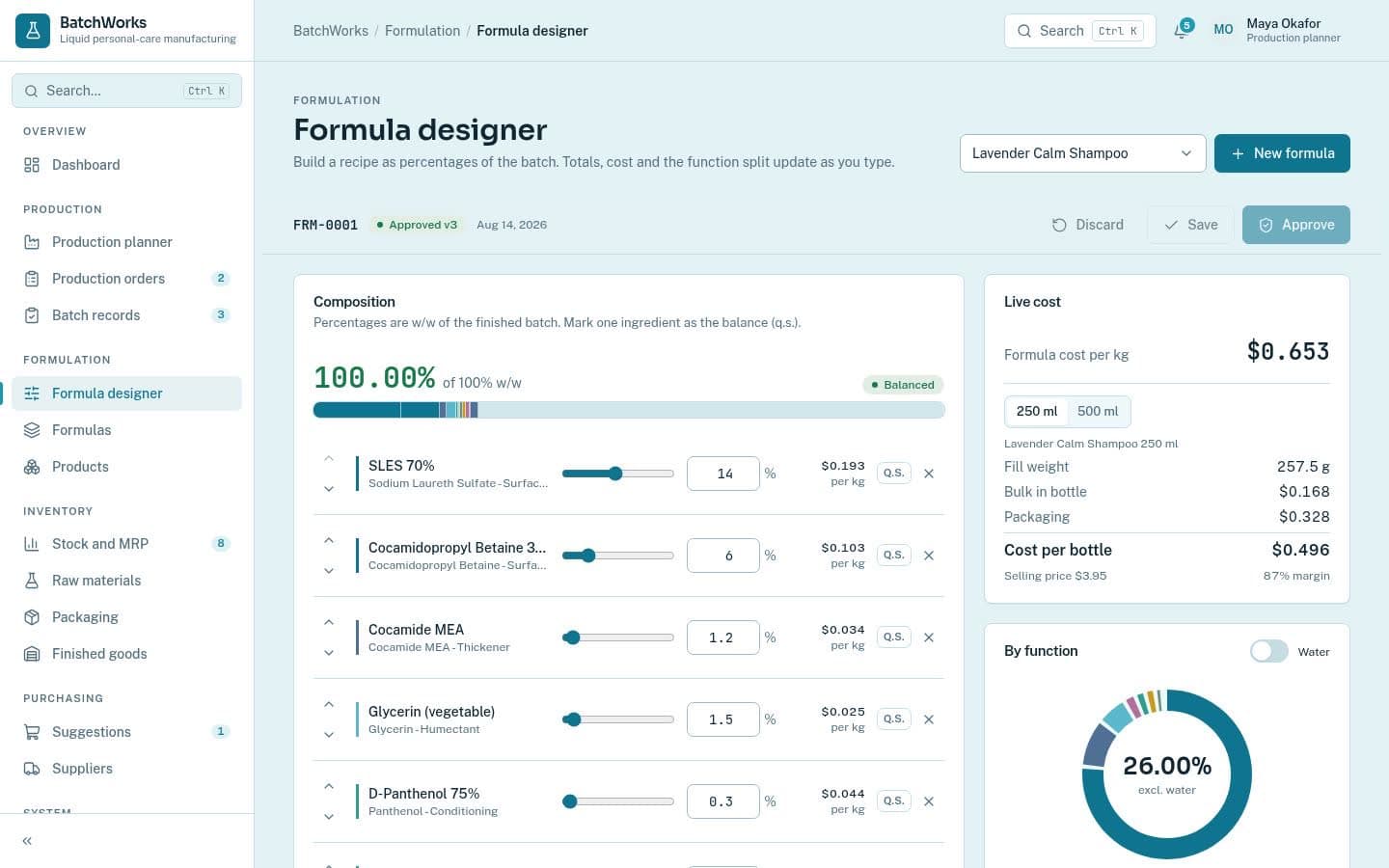 BatchWorks: Formula designer