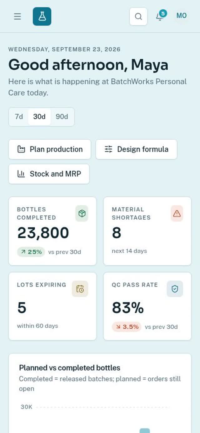 BatchWorks on a phone