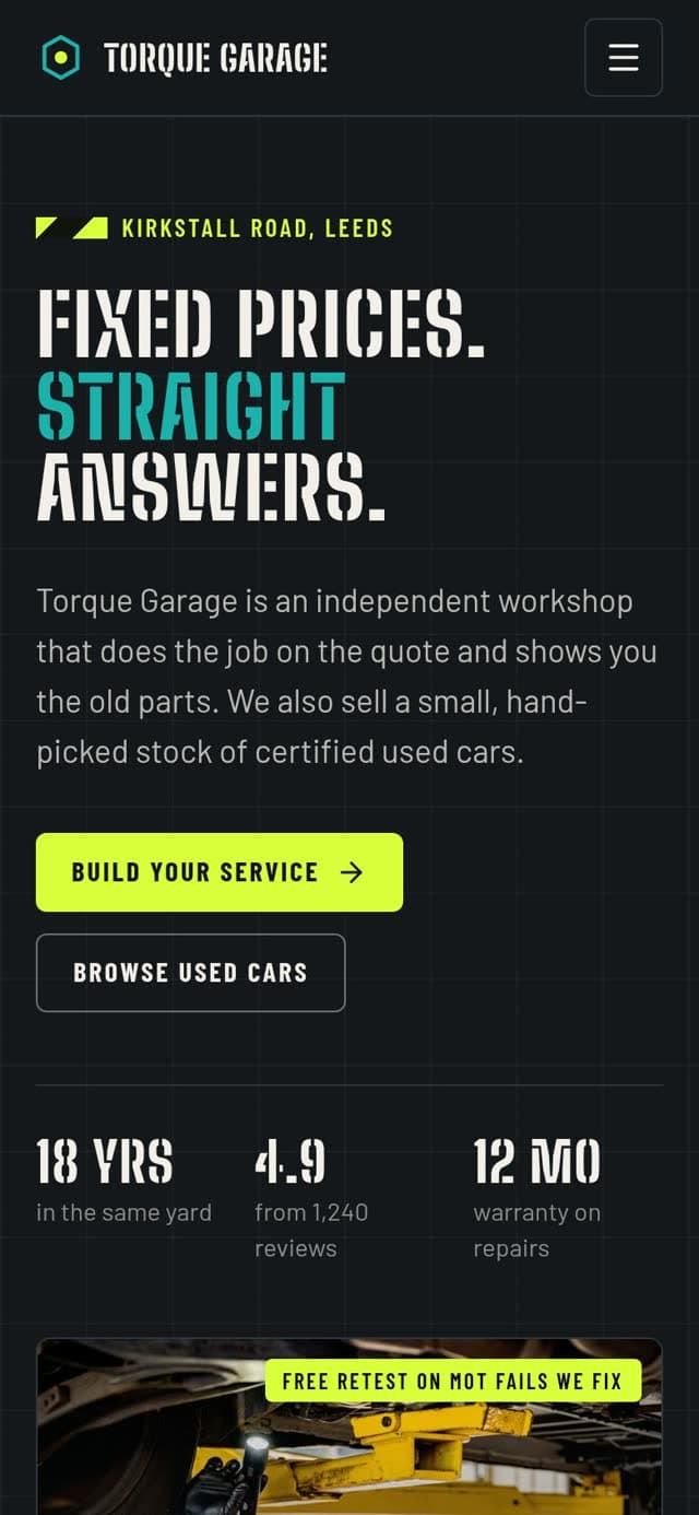 Torque Garage on a phone